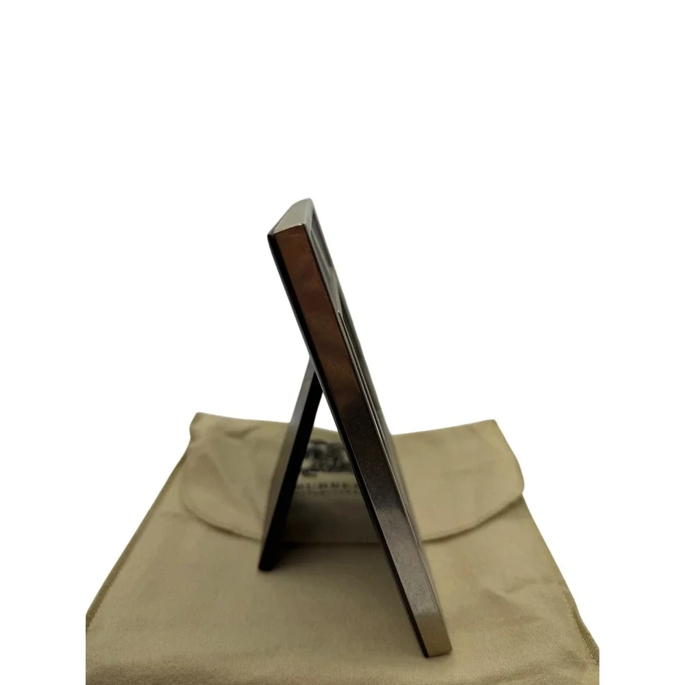 Burberry Prorsum Grey Check Square Picture Frame Silver Tone‎ Wood Back